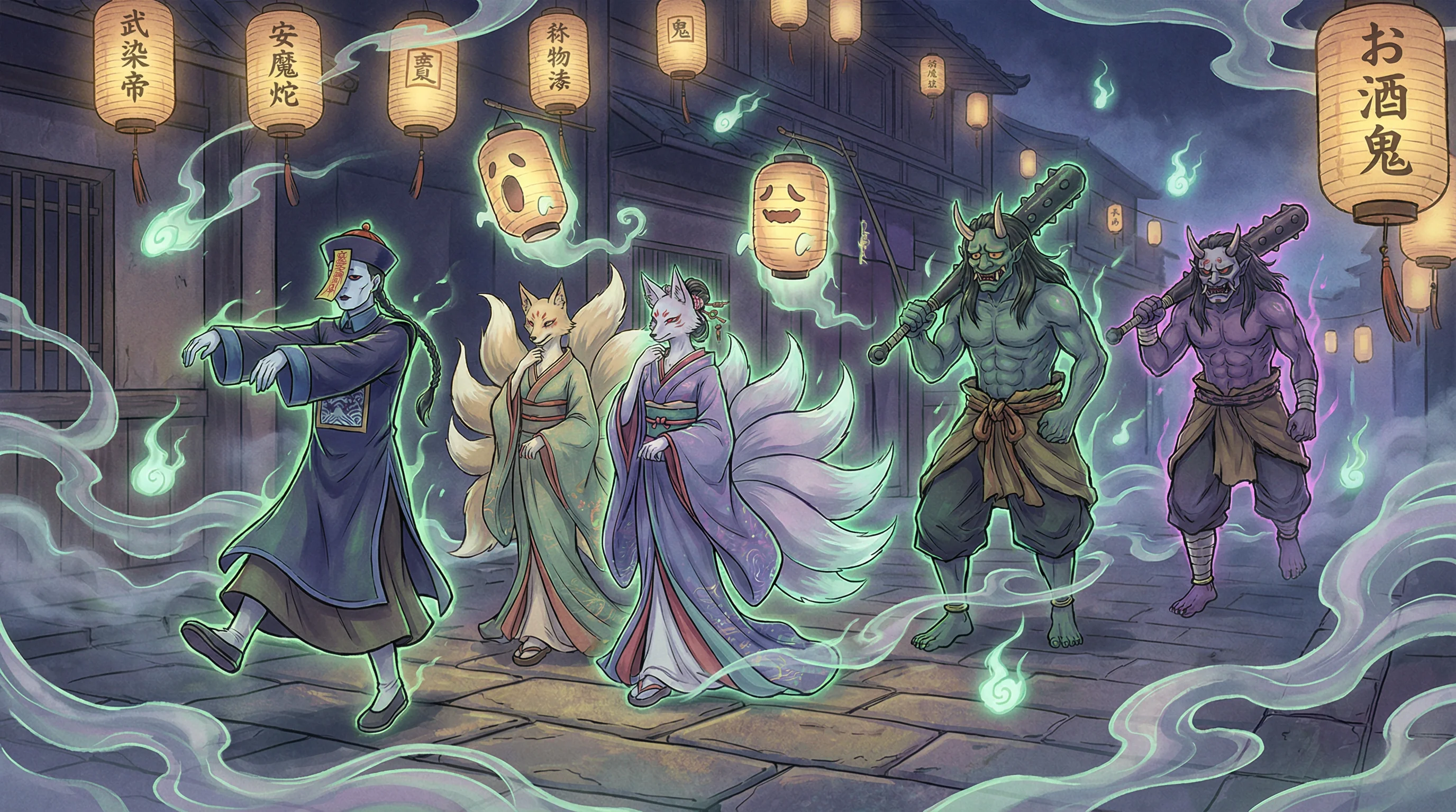 百鬼夜行 - 小雪小柔两个大校花7部分 中日鬼怪动漫